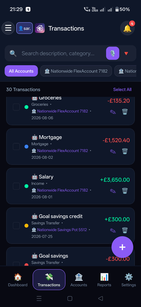Mobile Transactions Flow