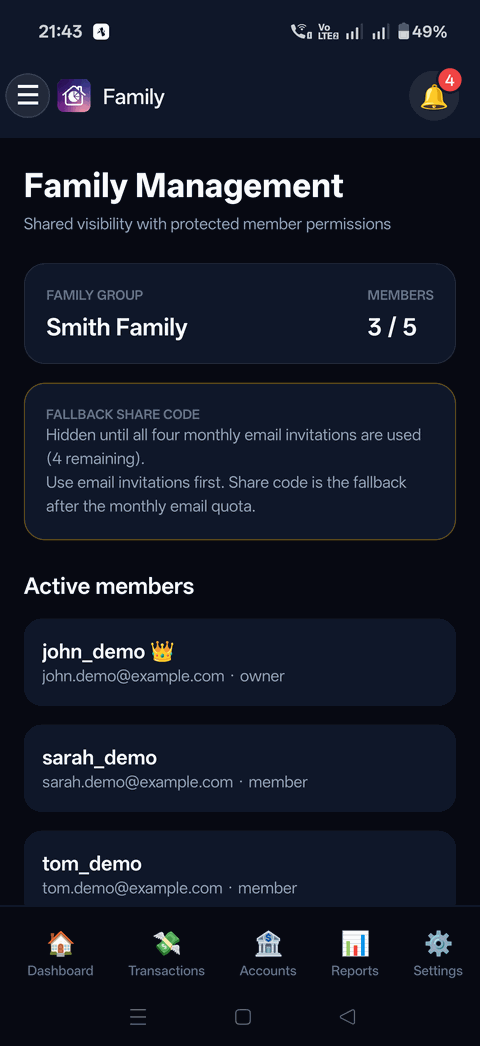 Mobile Family Flow